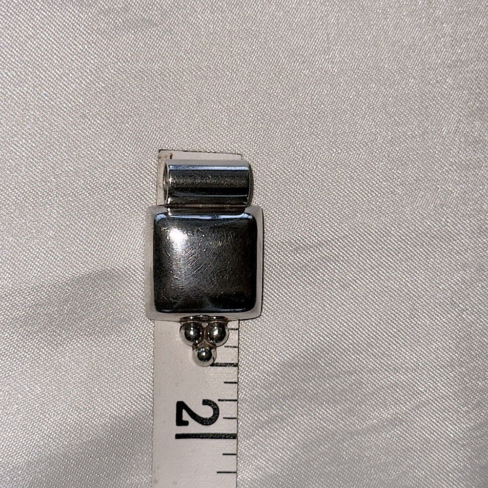 Sterling Silver Geometric Pendant Stamped 925 Mexico - Picture 5 of 8